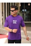 Erkek Wild Soul Baskılı Oversize Tshirt MOR