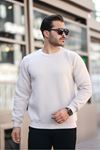 Erkek Oversize Sweatshirt KREM