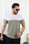 Çift Renk Baskılı T-Shirt YEŞİL