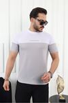 Çift Renk Baskılı T-Shirt GRİ