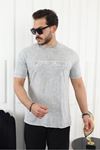 Kabartma Baskılı T-Shirt A.GRİ